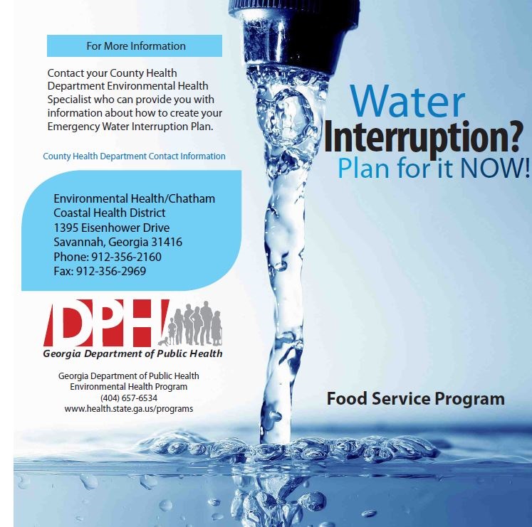 Water interruption - plan for it now