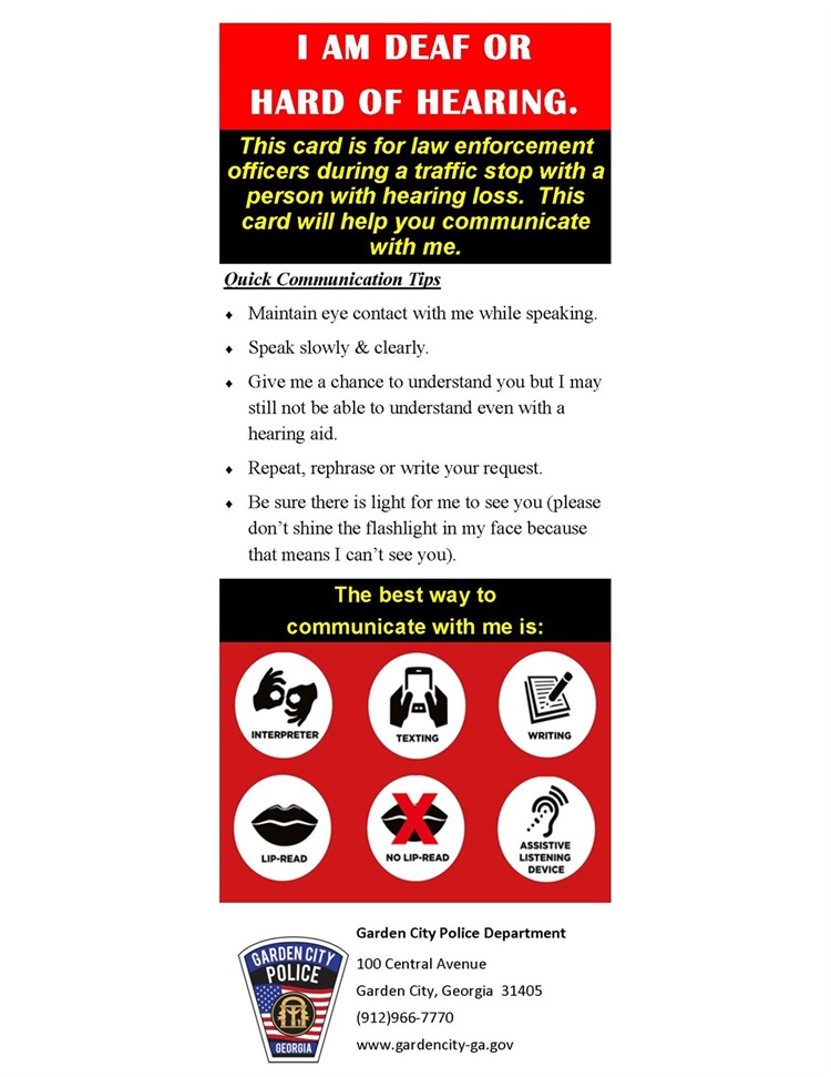 Deaf Card image one